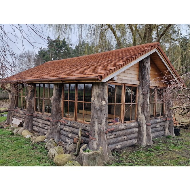 KempiQ Tegelpan retro look kleur rood bezand verouderd