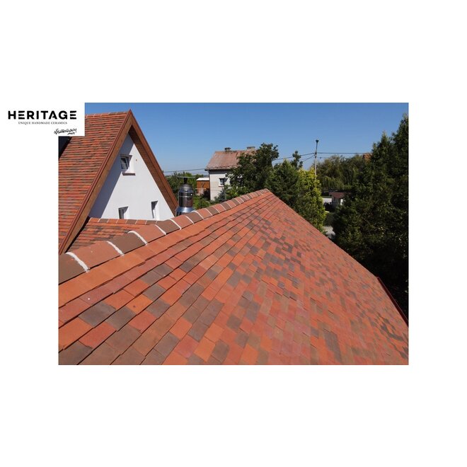 KempiQ Tegelpan retro look kleur rood bezand verouderd