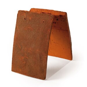 Tegelpan rood oogstkleurig met verouderde look - per stuk