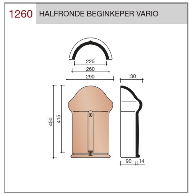 Wienerberger Halfronde beginkepervorst vario Vieilli Blauw gesmoord