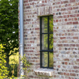 KempiQ Zwart stalen raam vast dubbel glas B55 x H100 cm