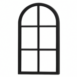 KempiQ Authentiek zwart stalraam met dubbel glas B55xH100cm