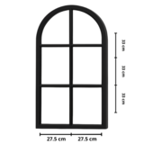 KempiQ Authentiek zwart stalraam met dubbel glas B55xH100cm