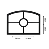 KempiQ Authentiek zwart stalraam met dubbel glas B65xH52cm