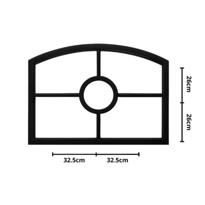 KempiQ Authentiek zwart stalraam met dubbel glas B65xH52cm