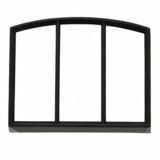 KempiQ Authentiek zwart stalraam met dubbel glas B66xH52,5cm