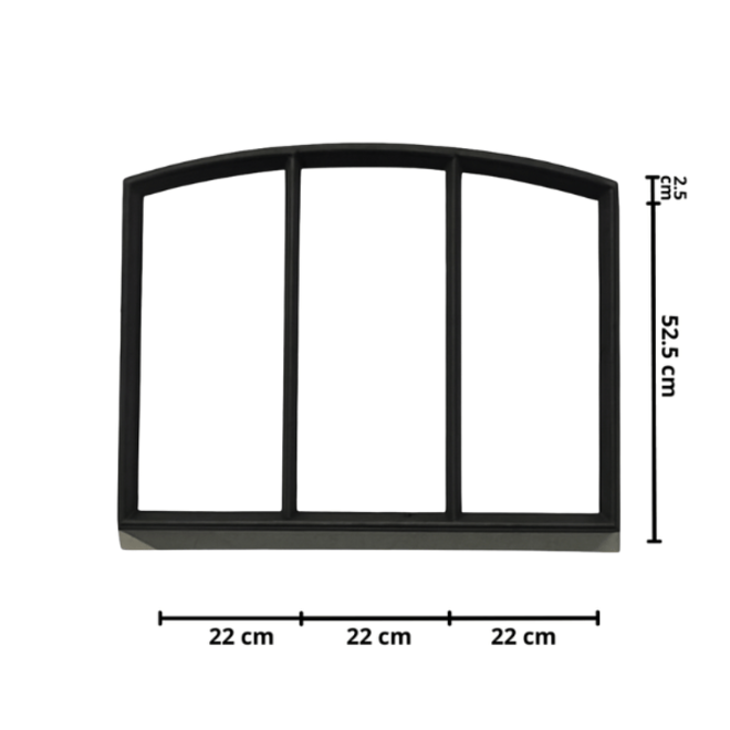 KempiQ Authentiek zwart stalraam met dubbel glas B66xH52,5cm
