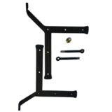 KempiQ Uniek Luikbeslag LINKS zwart metaal voor montage in hardsteen