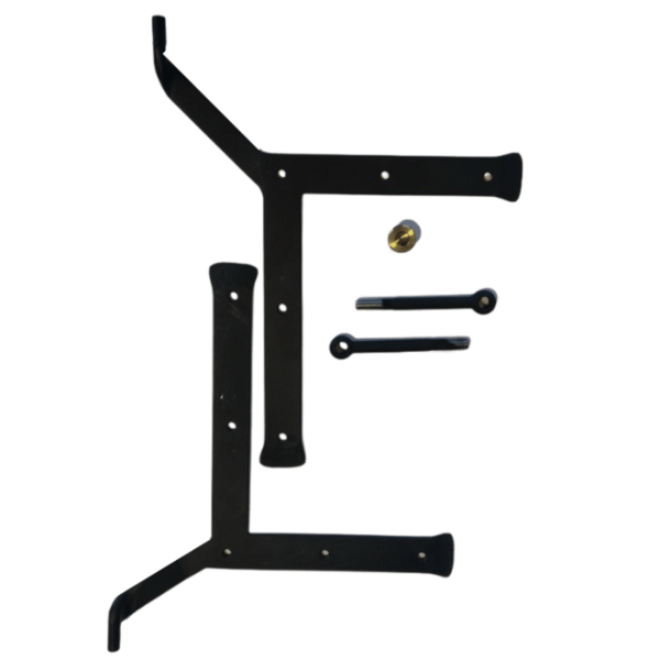 KempiQ Uniek Luikbeslag LINKS zwart metaal voor montage in hardsteen