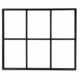 KempiQ Zwart stalen raam vast B98xH82 cm dubbel glas