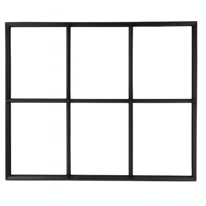 KempiQ Zwart stalen raam vast B98xH82 cm dubbel glas