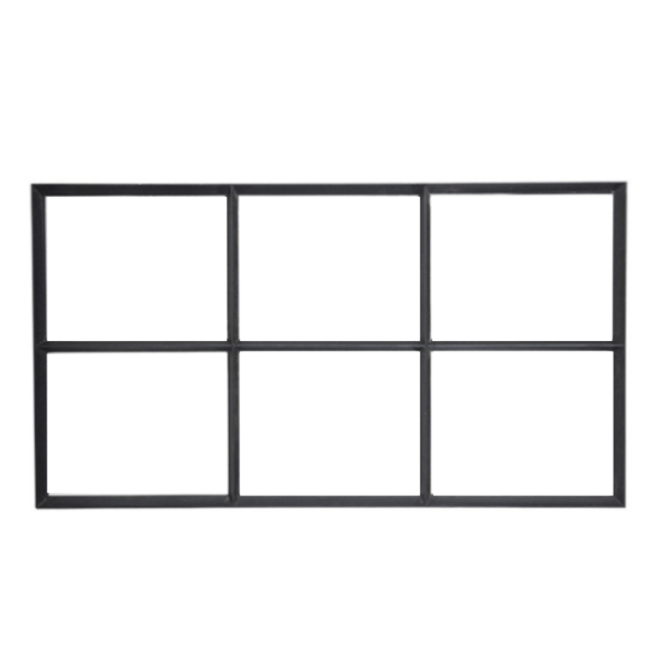 KempiQ Authentiek zwart stalen raam vast model dubbel glas B55xH100 cm liggend model