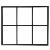 KempiQ Authentiek zwart stalen raam vast B98 x H82 cm enkel glas
