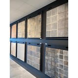 KempiQ Gesmoorde verouderde estrikken, bruin grijs 22 x 22 cm per m2