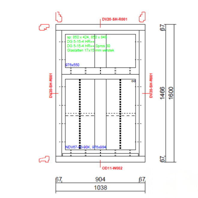 KempiQ KempiQ raamkozijn Essence type 2 | 1038 x 1600 mm