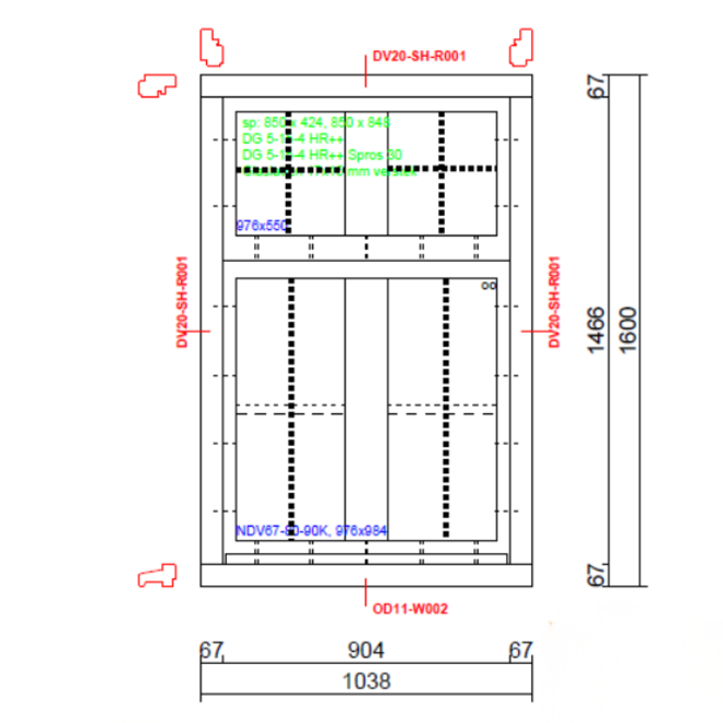 KempiQ KempiQ raamkozijn Essence type 3 | 1038 x 1600 mm