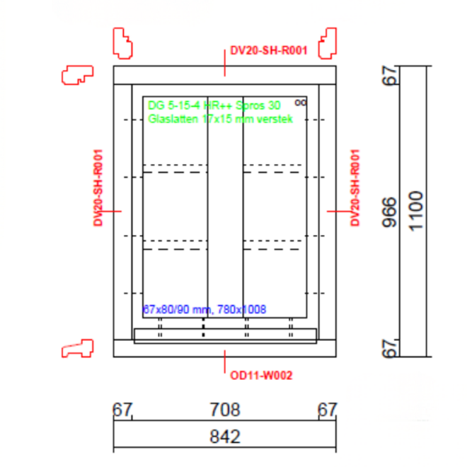 KempiQ KempiQ raamkozijn Essence type 4 | 842 x 1100 mm