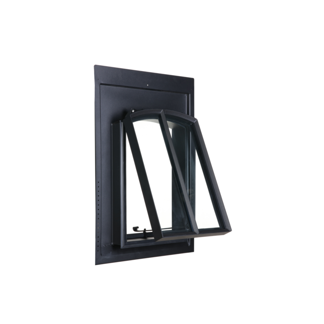 KempiQ Dakraam staal 40x60 cm HR++ glas tweevaks thermisch onderbroken met loodslab Combideal