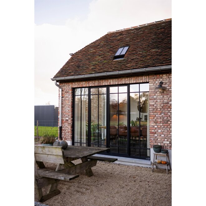KempiQ Stalen dakraam 60x70cm HR++ glas met ronding thermisch onderbroken met loodslab Combideal