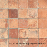 KempiQ Antieke estrikken rood bruin genuanceerd 16x16 / 20x20 cm per m2