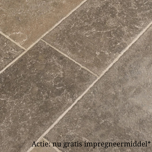 Dallenvloer "Calcaire Gris" geborsteld 40/50 cm breed per m2