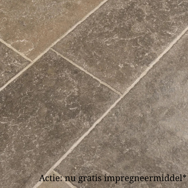 KempiQ Dallenvloer "Calcaire Gris" geborsteld 40/50 cm breed per m2
