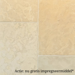 Bourgondische dallen "Calcaire nuance" geborsteld 40/50 cm breed per m2