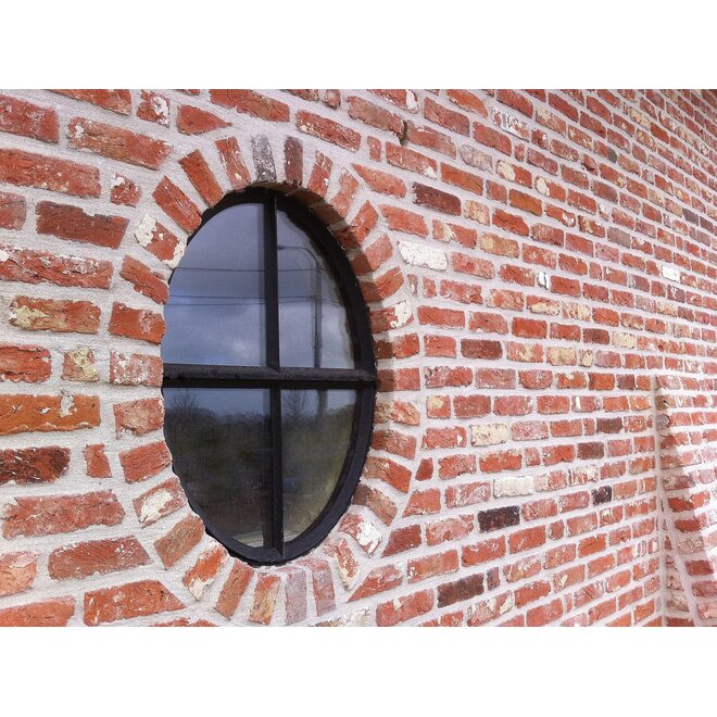 KempiQ Stalen ossenoog raam H64xB50cm dubbel glas met thermische onderbreking
