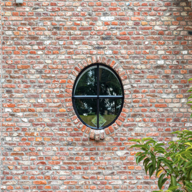 KempiQ Stalen ossenoog raam H64xB50cm dubbel glas met thermische onderbreking