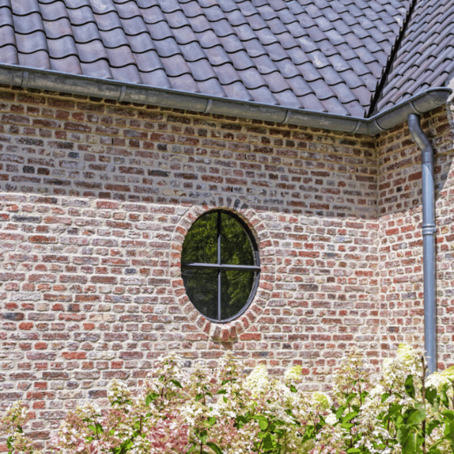 KempiQ Stalen ossenoog raam H64xB50cm dubbel glas met thermische onderbreking