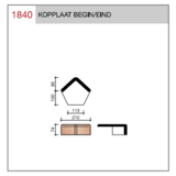 Wienerberger Kopplaat begin/eind voor leipan 301 per stuk