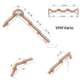 Wienerberger Wienerberger Halfronde vorst vario type 1200 matzwart verglaasd