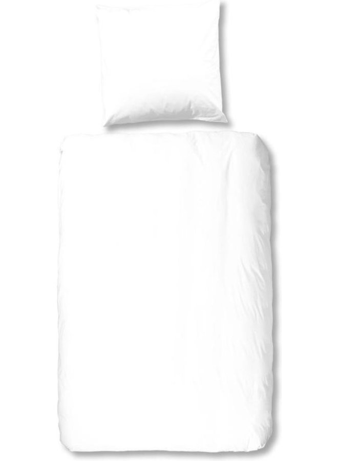 HIP Dekbedovertrek Uni Wit - Katoensatijn