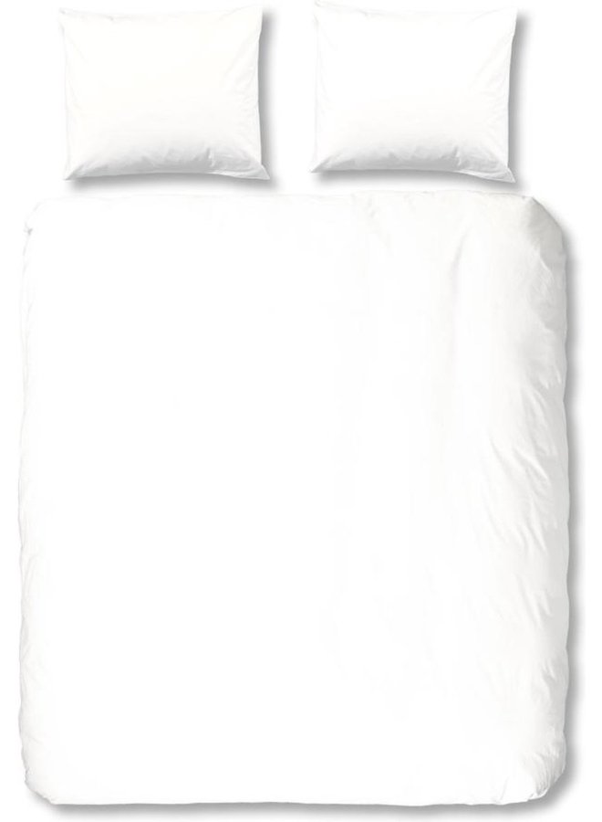 Dekbedovertrek Uni Wit - Katoensatijn