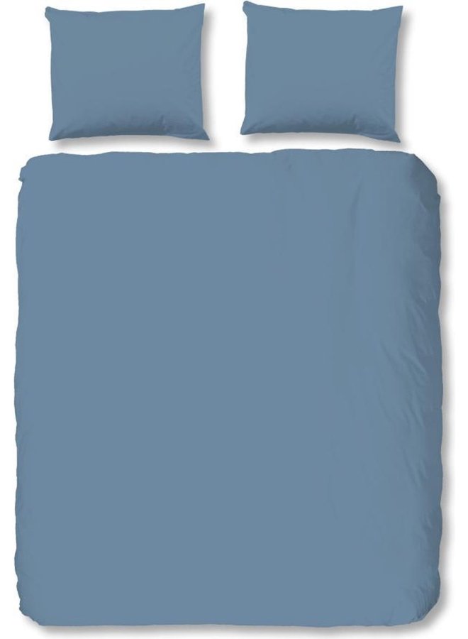 Dekbedovertrek Uni Ijsblauw - Katoensatijn