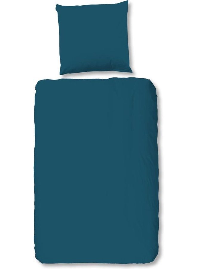 HIP Dekbedovertrek Uni Petrol - Katoensatijn
