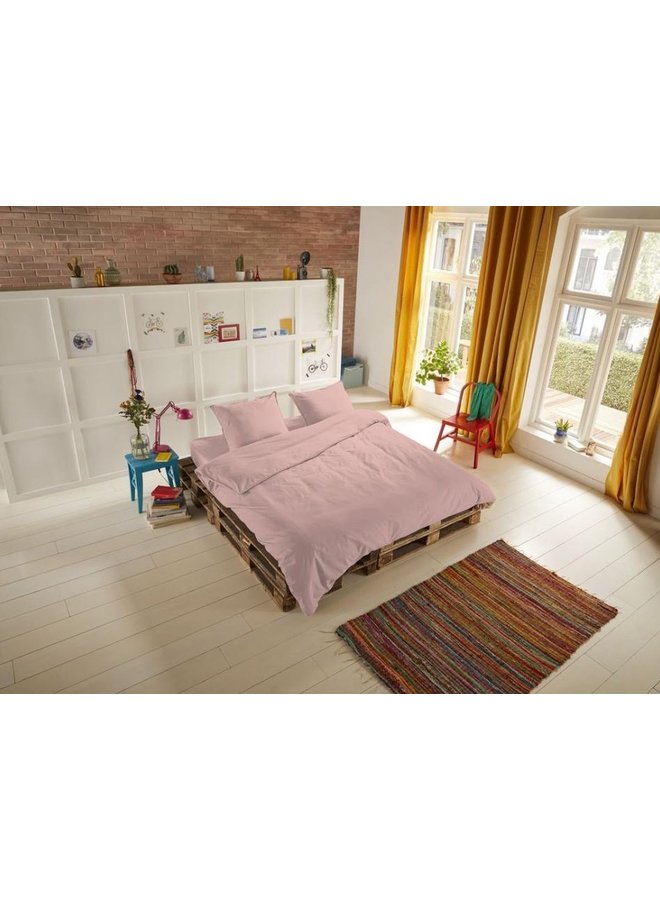 HIP Dekbedovertrek Uni Licht Roze - Katoensatijn