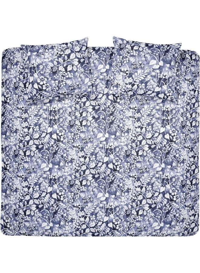 Dekbedovertrek Castle Garden Indigo - Percale Katoen