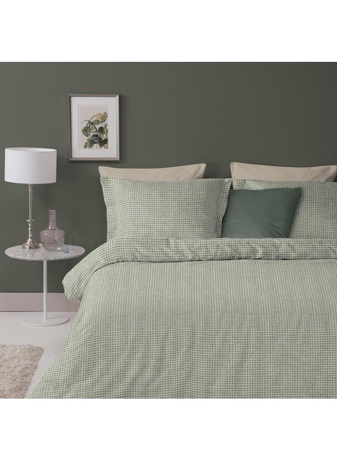 Cinderella Dekbedovertrek Grain Groen - Percale Katoen