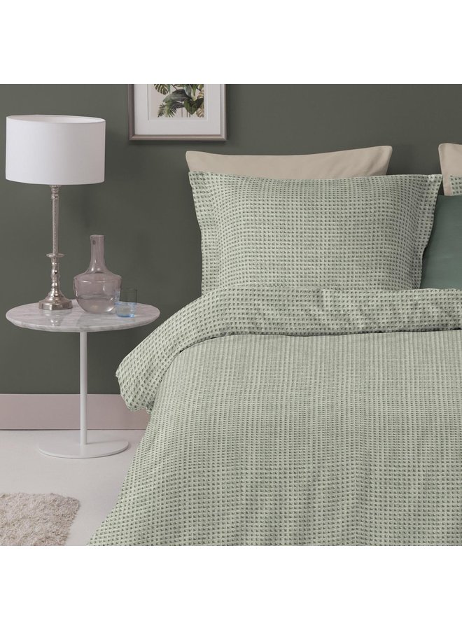 Cinderella Dekbedovertrek Grain Groen - Percale Katoen