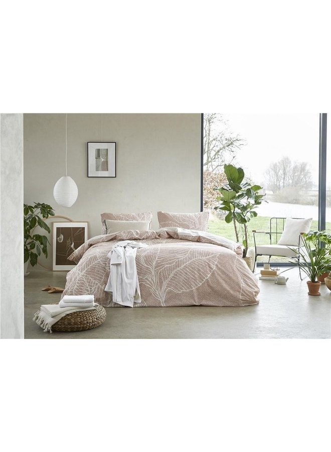 Walra Dekbedovertrek Leaves & Trees Cognac - Katoen