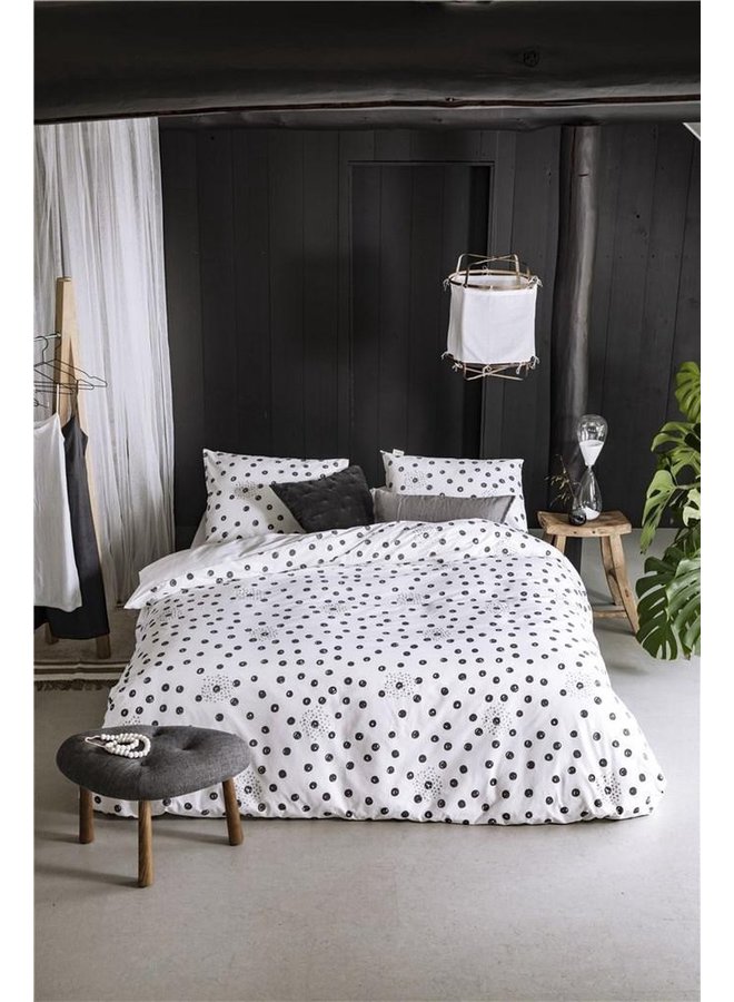 Walra Dekbedovertrek Silver Spots Wit - Katoen