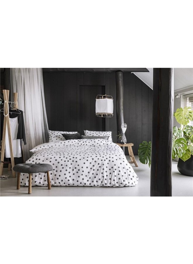 Walra Dekbedovertrek Silver Spots Wit - Katoen