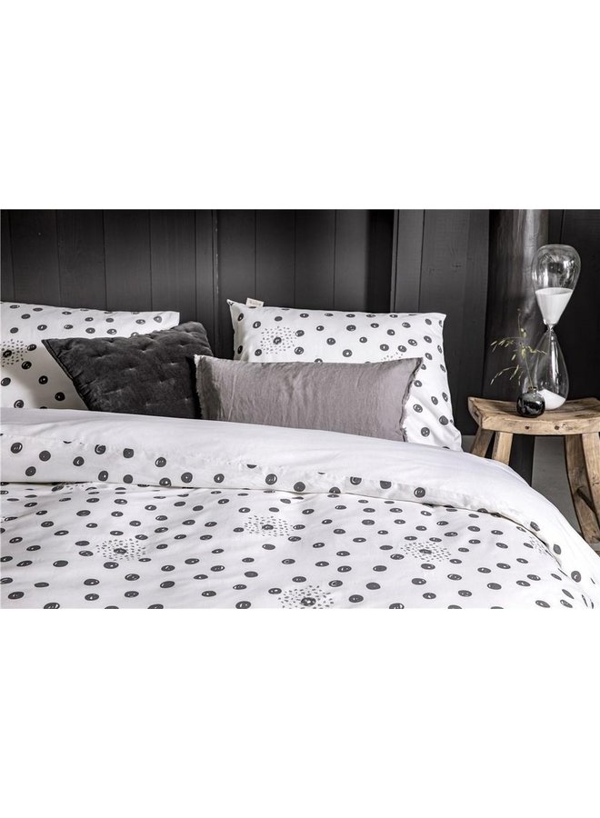 Walra Dekbedovertrek Silver Spots Wit - Katoen