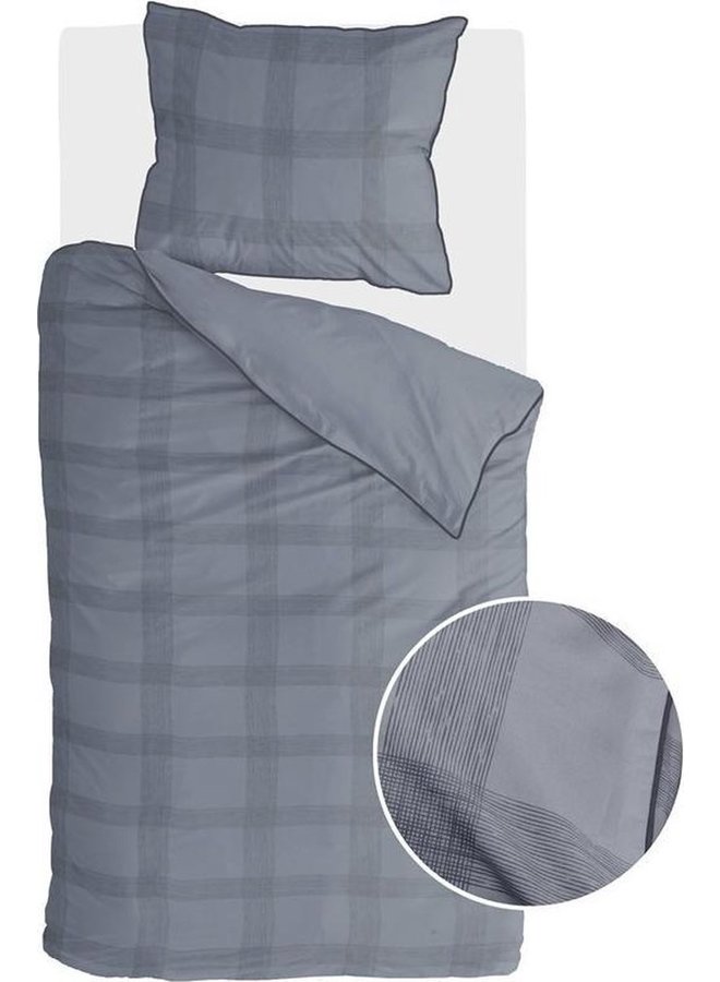 Walra Dekbedovertrek Square Nights Donker Blauw - Katoen