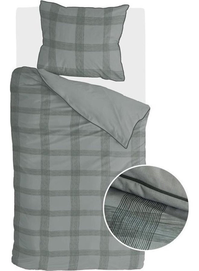 Walra Dekbedovertrek Square Nights Groen - Katoen