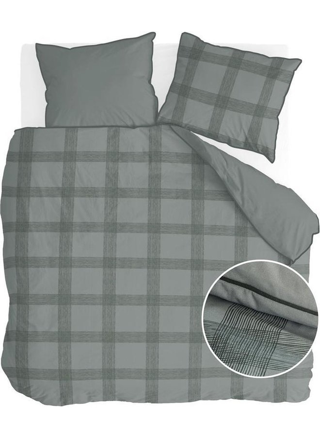 Walra Dekbedovertrek Square Nights Groen - Katoen