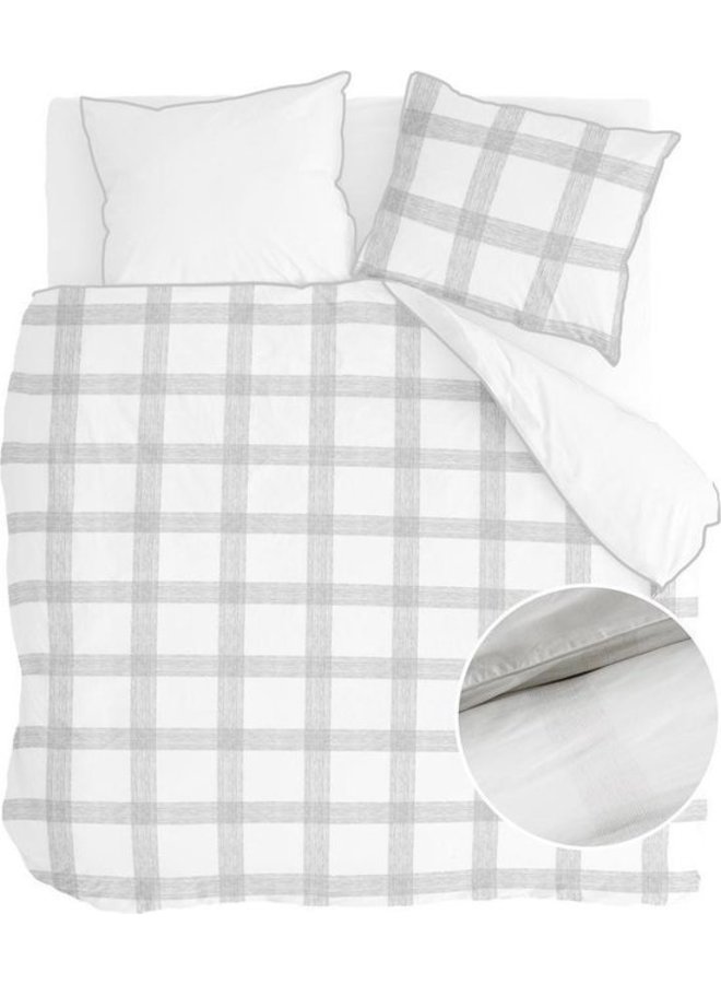 Walra Dekbedovertrek Square Nights Wit - Katoen