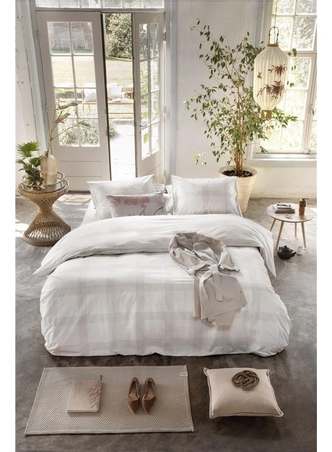 Walra Dekbedovertrek Square Nights Wit - Katoen