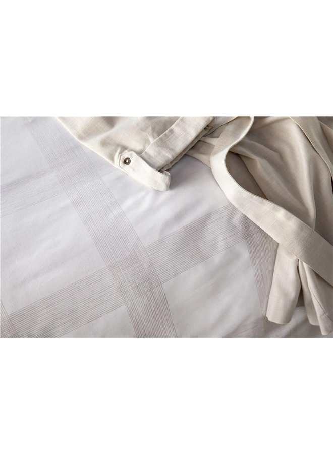 Walra Dekbedovertrek Square Nights Wit - Katoen